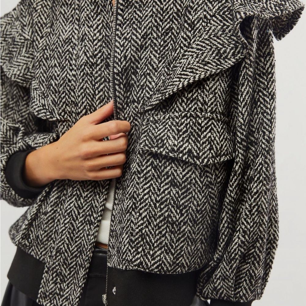 NWT Anthropologie Driftwood Frill Bomber Jacket XL - Picture 4 of 8